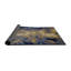 Tapis abstrait bleu / jaune Iron Acton-841992410