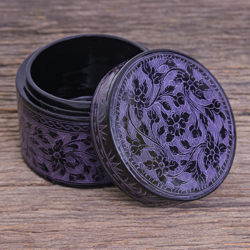 Boîte décorative nostalgique faite à la main, H 3,30 po x l 3,90 po x P 6,30 po