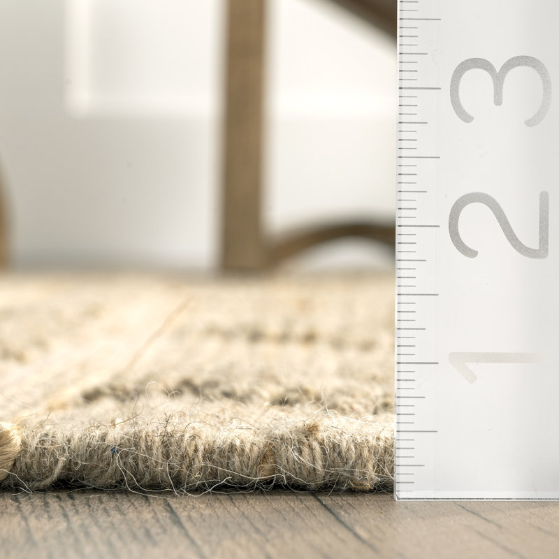 Tapis en jute de laine Akino Tribal, Rectangle 4 pi x 6 pi