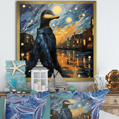 «Blue Duck At The Pond II», art mural canard