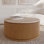 Aster 36" Coffee Table In Reeded Birch with Travertine Top