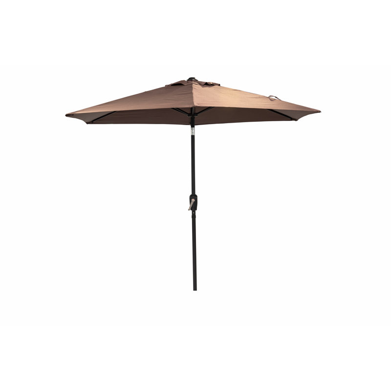 Parasol de marché 9 pi Mannie, Brun