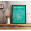 «San Antonio City Map», reproduction d'impression sur affiche en vert-24705516