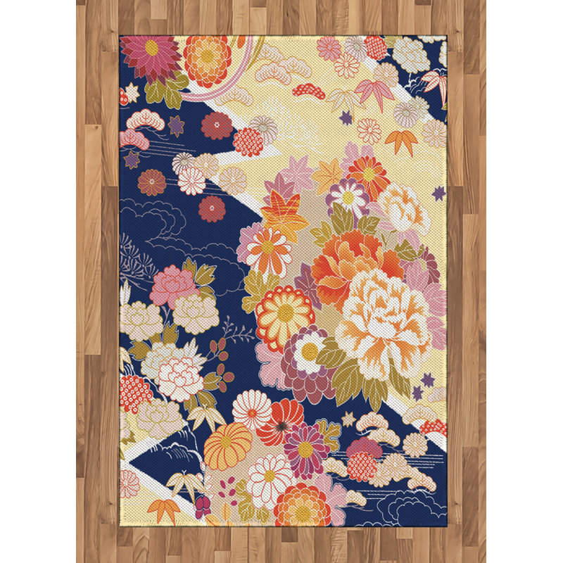Camak Floral Hand Woven Area Rug, Rectangle 120 x 180cm