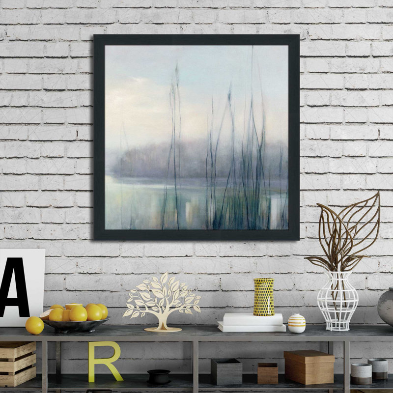 « misty souvenirs i », reproduction de peinture à l’aquarelle encadrée, H 33,5 po x l 33,5 po x P 0,75 po