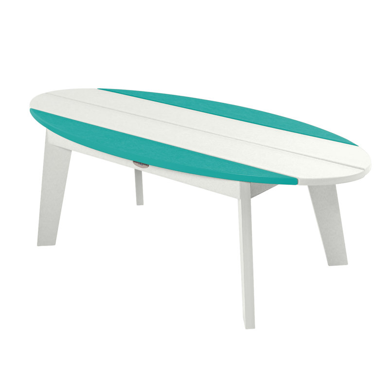 Table basse Shoreline Surfboard, Bleu, White
