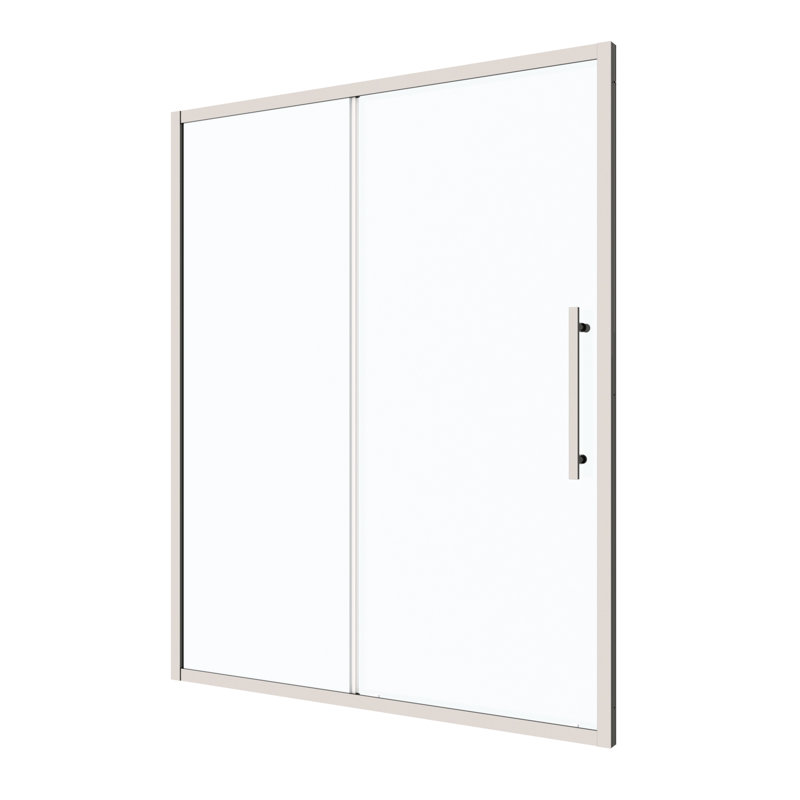 72" High X 44 - 48" Wide Sliding Shower Door, 1/4" Tempered Glass, , Convenient Install Procedure, Nano Clean Leakage 44"-48"W 72"H Door With Polished Finish, Easy Cleanglass, Magnetic Close, Design