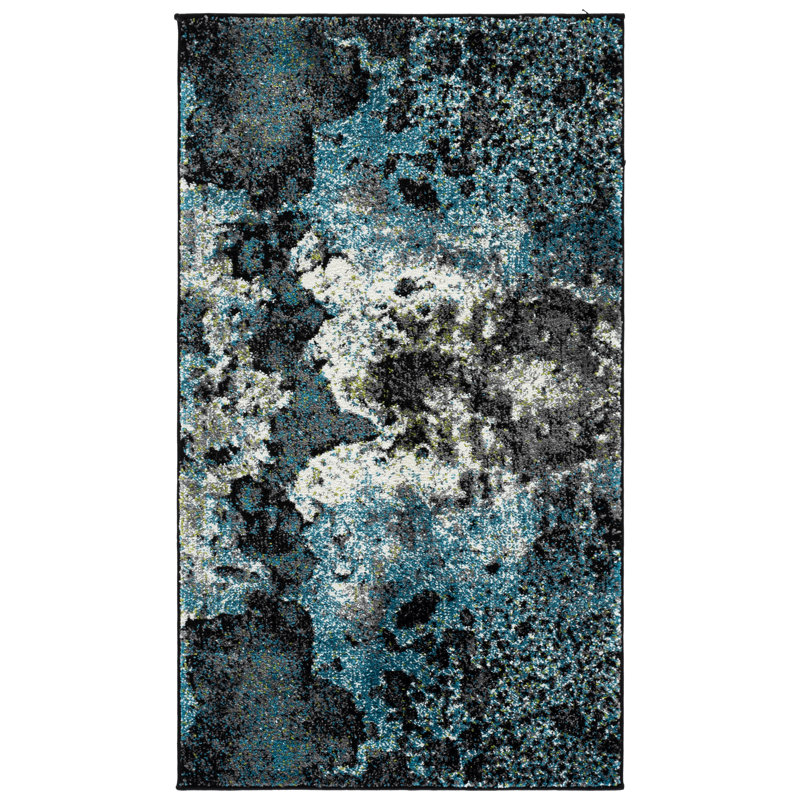 Glacier Performance Abstract Rug, Rectangle 2'3" x 4'