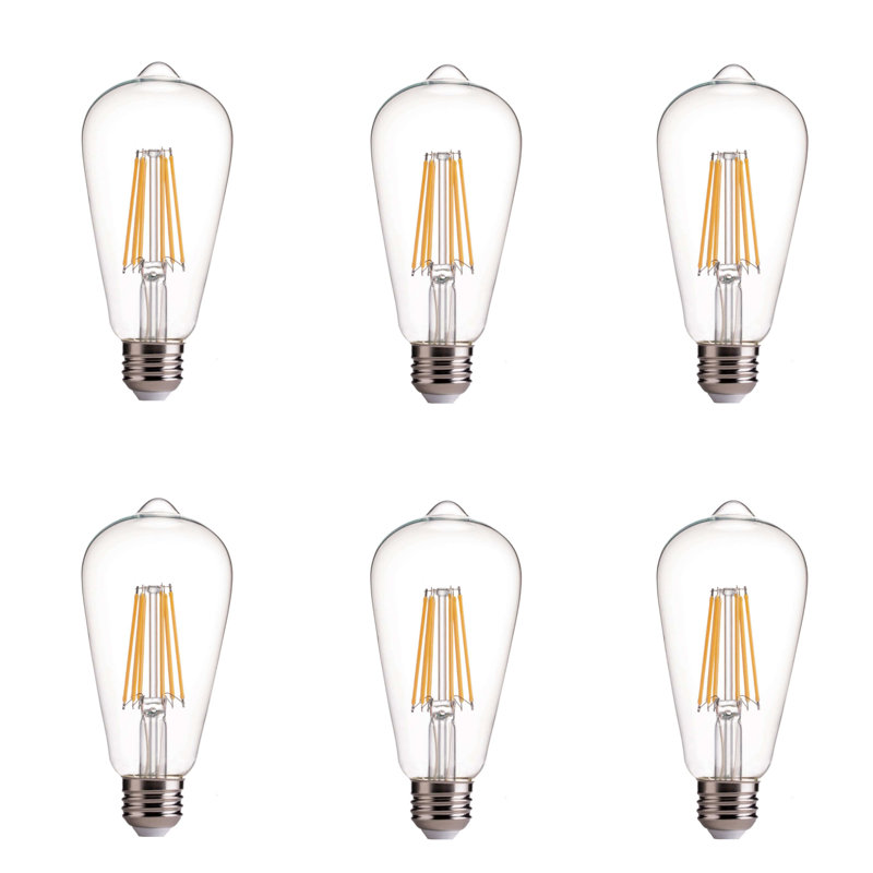 Équivalent à 75 watts, ampoule à intensité variable DEL ST19, blanc chaud (3000K) E26 / culot moyen (standard)