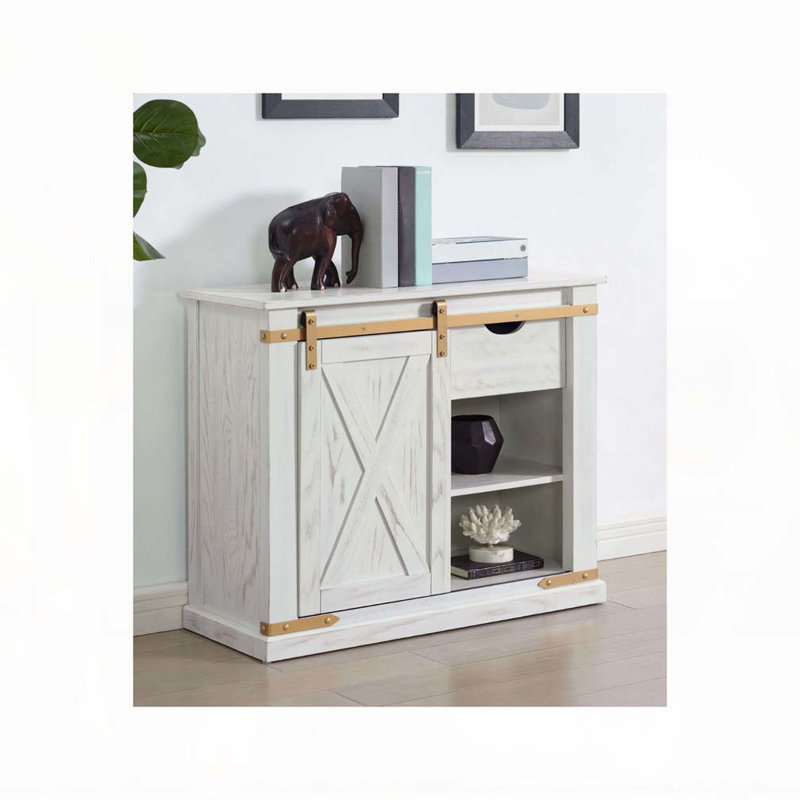 Table de salon de style rustique blanc antique 1pc