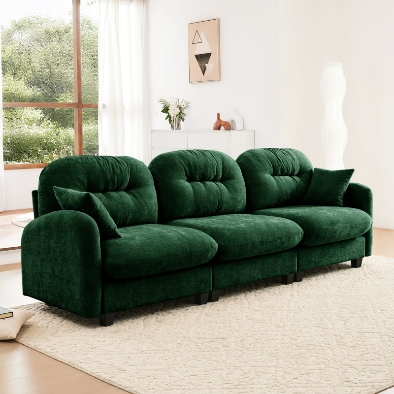 Trois - Modulaire, tissu chenille doux, coussin, design ergonomique et élégant pour le salon Chenille canapé, couleur, design, coussins espaces de base