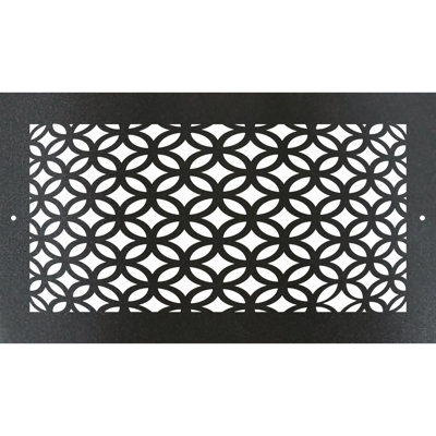 Metal Screw-in Floor Register. Duct Opening 4x10 (overall 6x12) - 3d Circles Design