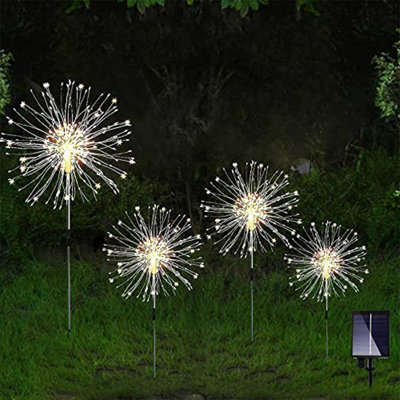 Solar Firework Lights Outdoor, LED Garden Stake Lights With Remote Control