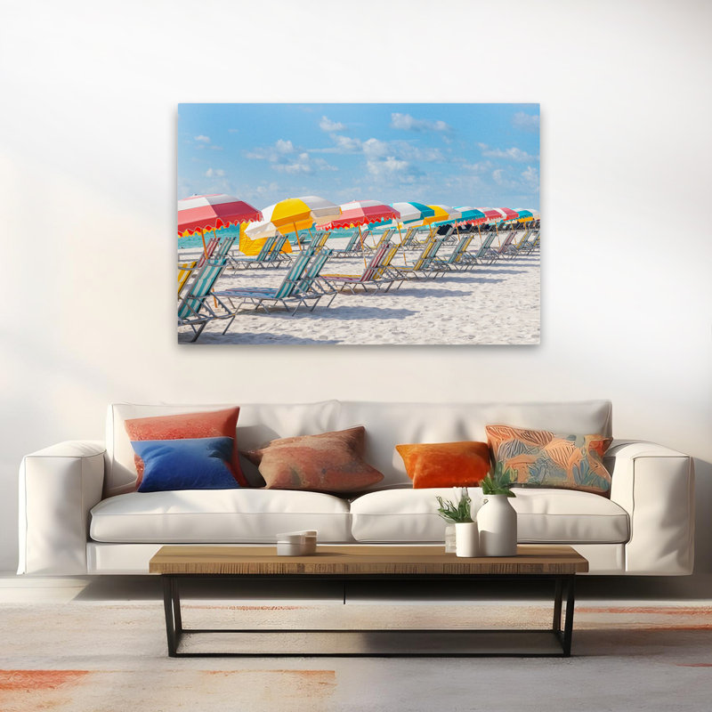 Chaises longues South Beach II - photographie de paysages côtiers, art des plages, H 40 po x l 60 po