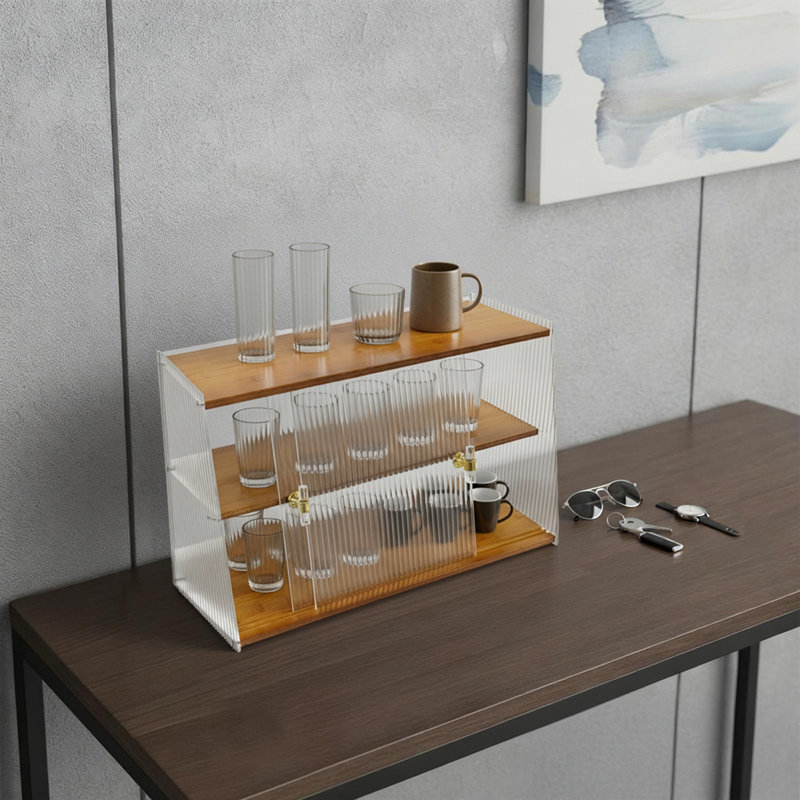 20" Clear Pantry Cabinet with Sliding Doors