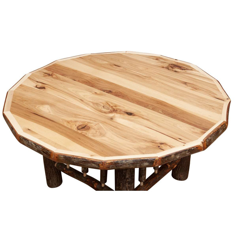 Table basse Hickory Log Circle, 36 po, espresso, armure, 18" H x 36" W x 36" D, Espresso