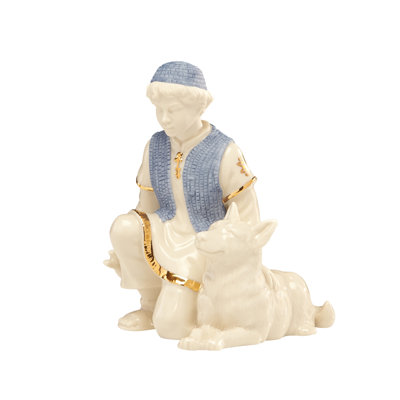 Figurine berger garçon avec chien First Blessing Nativity