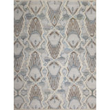 Jazz Hand Knotted Wool Area Rug in Gray/Blue