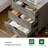 3-Drawer Nightstand with USB Hub, Fluted Design, Natural Oak Finish for Bedroom, Dorm, Apartment-364587