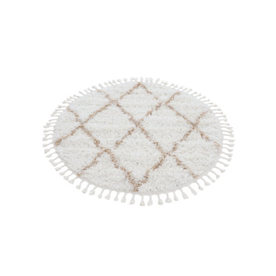 Eddy Shaggy Boho Beige Rug