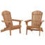 Ensemble de 2 chaises pliantes en bois pour l'extérieur Adirondack avec dossier pré-assemblé, chaise de patio en bois pour patio