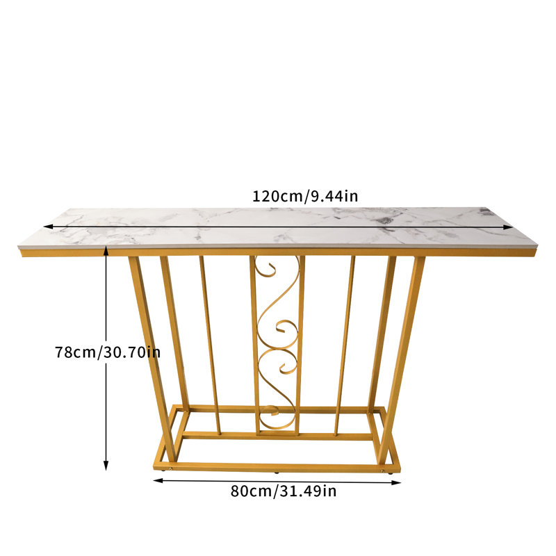 Ahsoka 40cm Stone Top Console Table