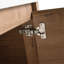 Meuble-lavabo de 42 po pour la salle de bain, lavabo d'art en céramique, 1 tablette de rangement, 2 portes à fermeture en douceur, dalle de pierre blanche