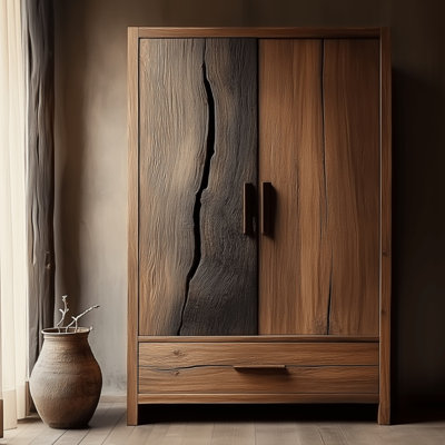 Une garde-robe au design simple