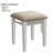 Transitional Style 1pc Vanity Stool Set Core Design Storage Drawers Central Mirror Padded Stool White Finish Bedroom Furniture-1531354639