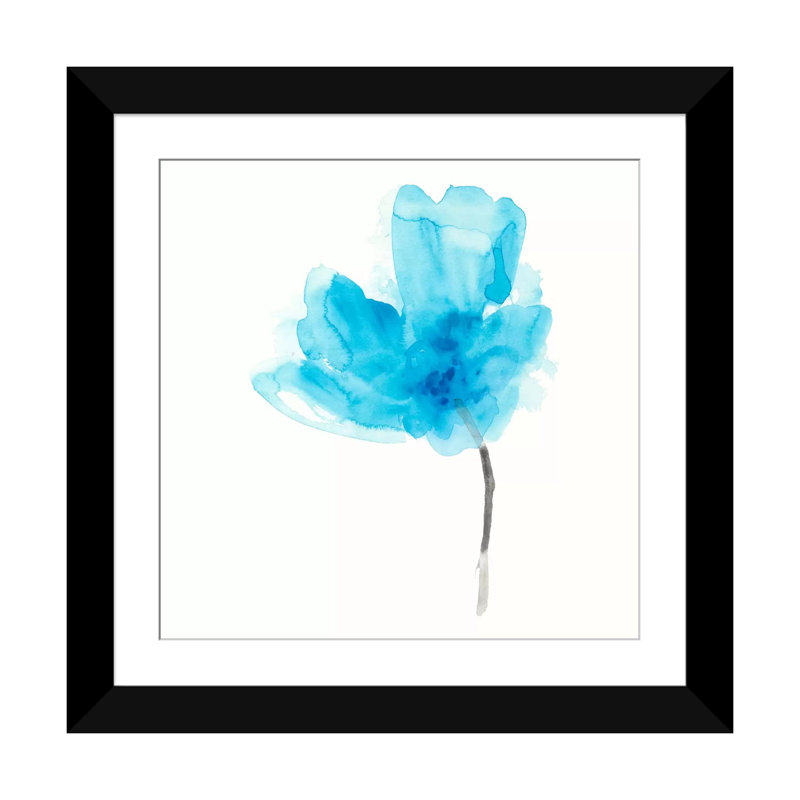 « expressif fleuris v », impression sur toile, Papier d'art encadré noir, Blanc, H 24 po x l 24 po x P 1 po