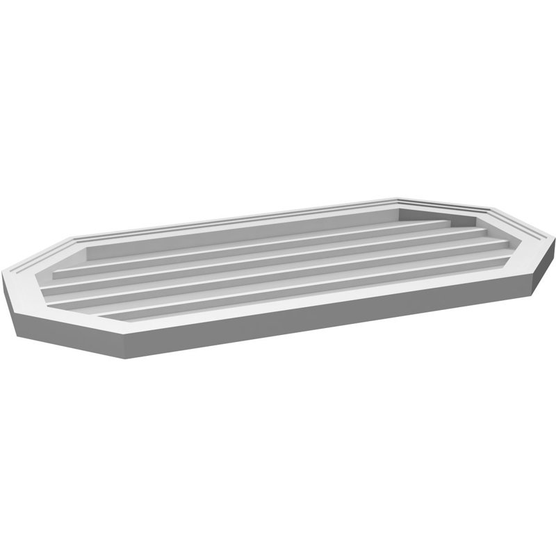 Évent horizontal gondole allongé en surface octogonal Signature, H 18 po x l 36 po x P 1,5 po