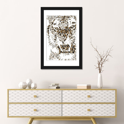 «Tiger» par Cristian Mielu - Estampe numérique sur toile tendue avec châssis
