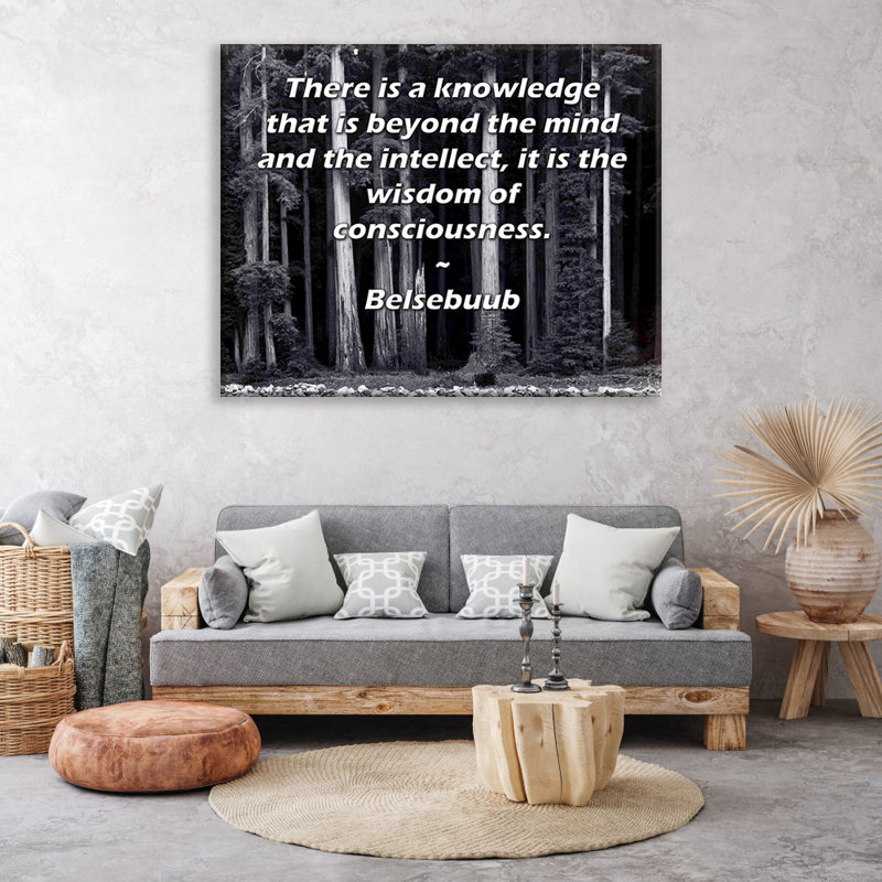 Toile tendue de la galerie ArtsyQuotes par Belsebuub: «Il y a une connaissance qui dépasse l'esprit et l'intellect, c'est la sagesse de la conscience.