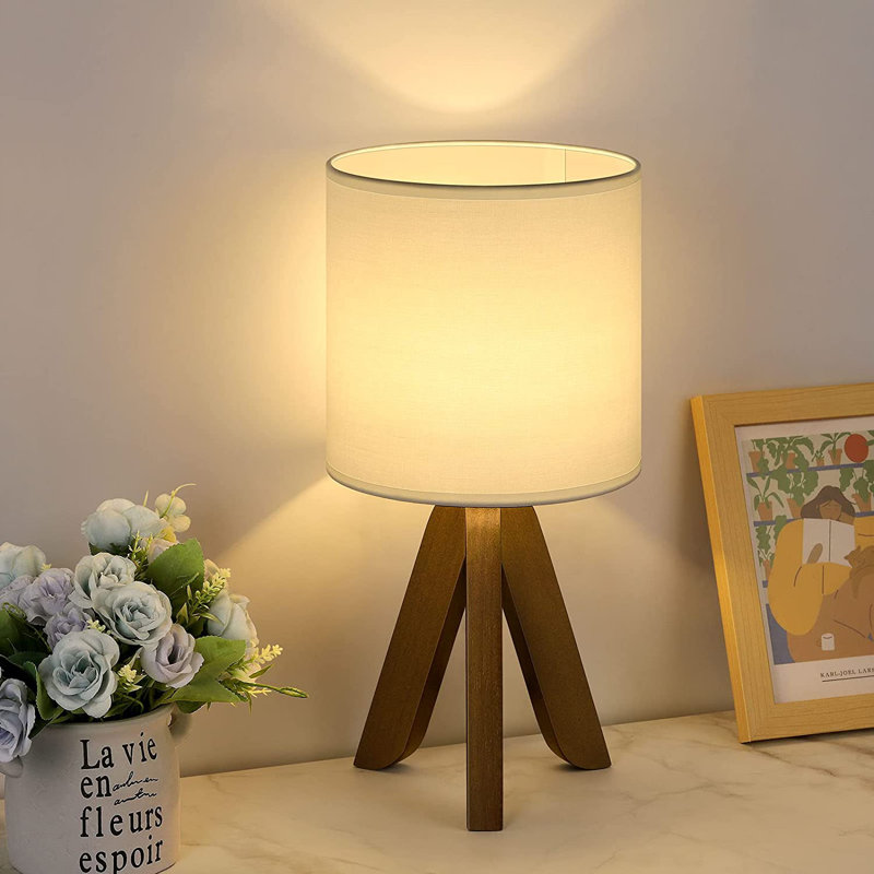 Lampe trépied Damhnait, Brun, Blanc