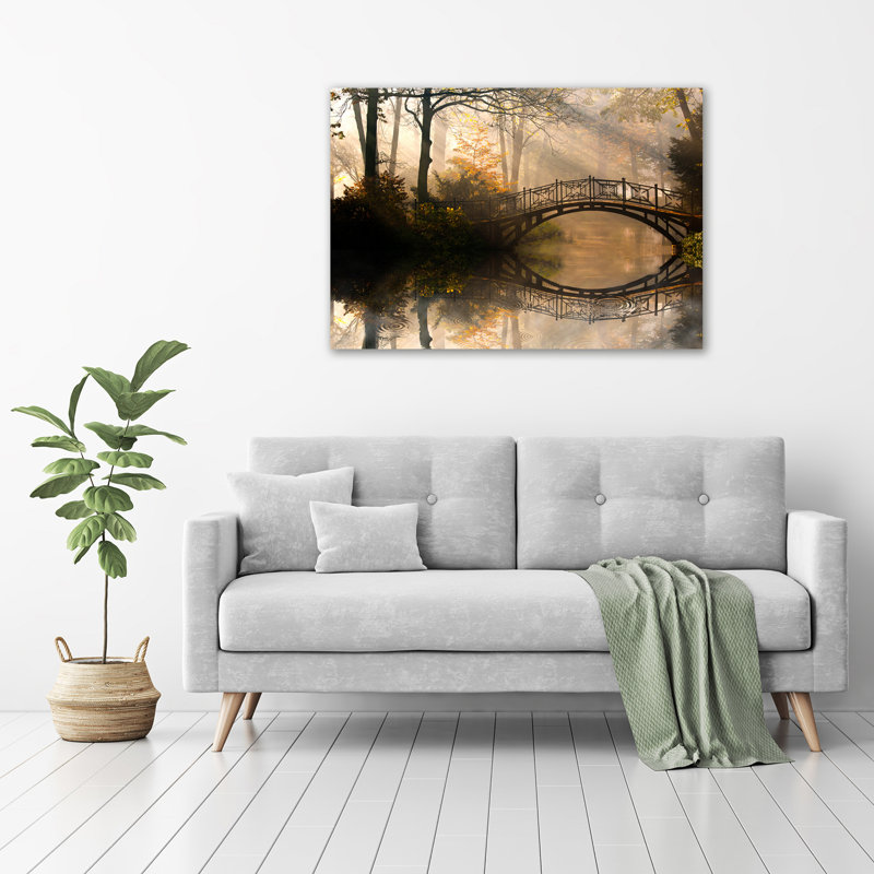 Old Bridge in Autumn 1 Piece Wrapped Canvas Wall Art