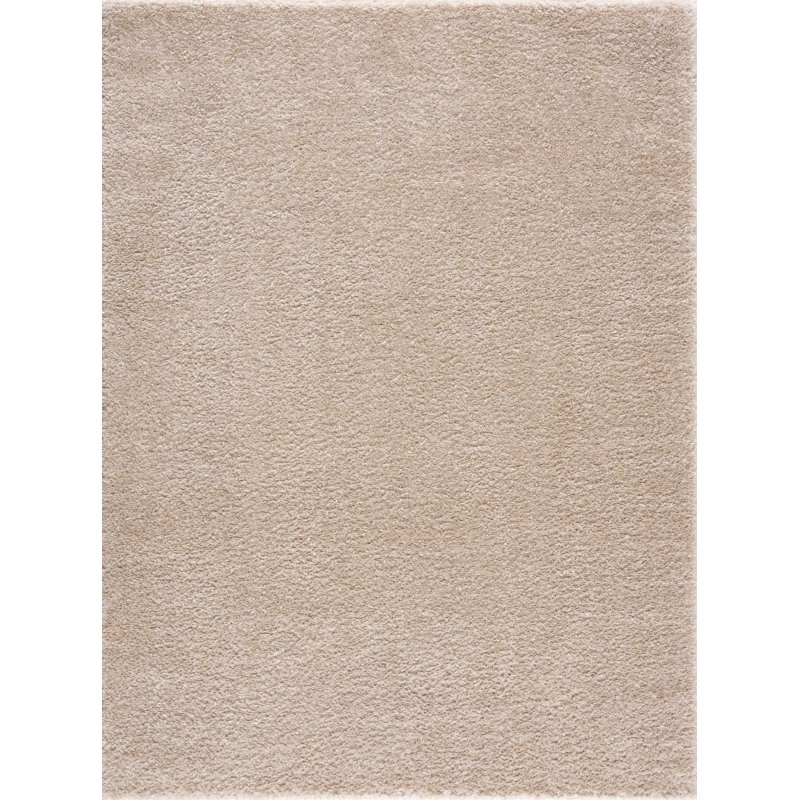 Wyanet Performance Brown Plush Pile Area Rug, Rectangle 7'10" x 10'