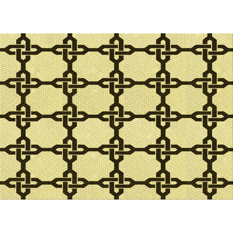 Tapis 100% à motifs lavables à la machine 2989 - Pat210-YW, Rectangle de 2 pi x 3 pi