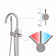 Circular Single Handle Tub Faucet