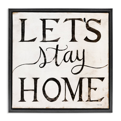 Art mural rétro sur toile flottante "Let's Stay Home" par Cindy Jacobs