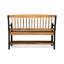 Banc Classic Imperial, design avec tablette, bois, finition avec accoudoirs noirs, siège d'une profondeur de 52,25 po, siège 17,75 po