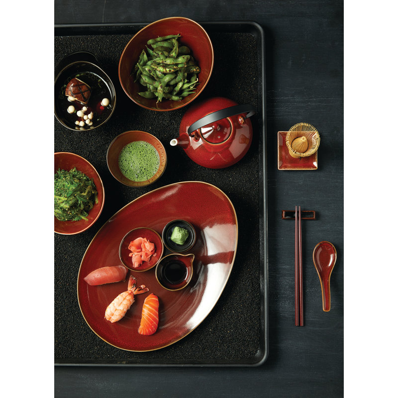 Plats de boulanger rectangulaires rustiques cramoisis, 7 oz, par Luzerne