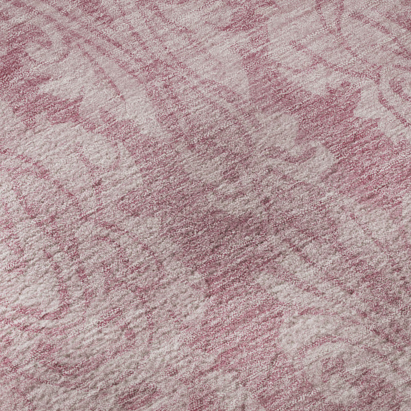 Premium Machine Washable Honig AMF1659 Damask Rug, Rectangle 10' x 14'