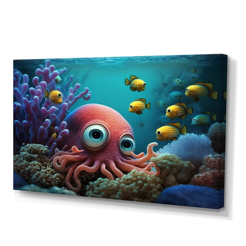 Under the Sea I - reproduction sur toile, L 20 po x H 12 po, Toile tendue