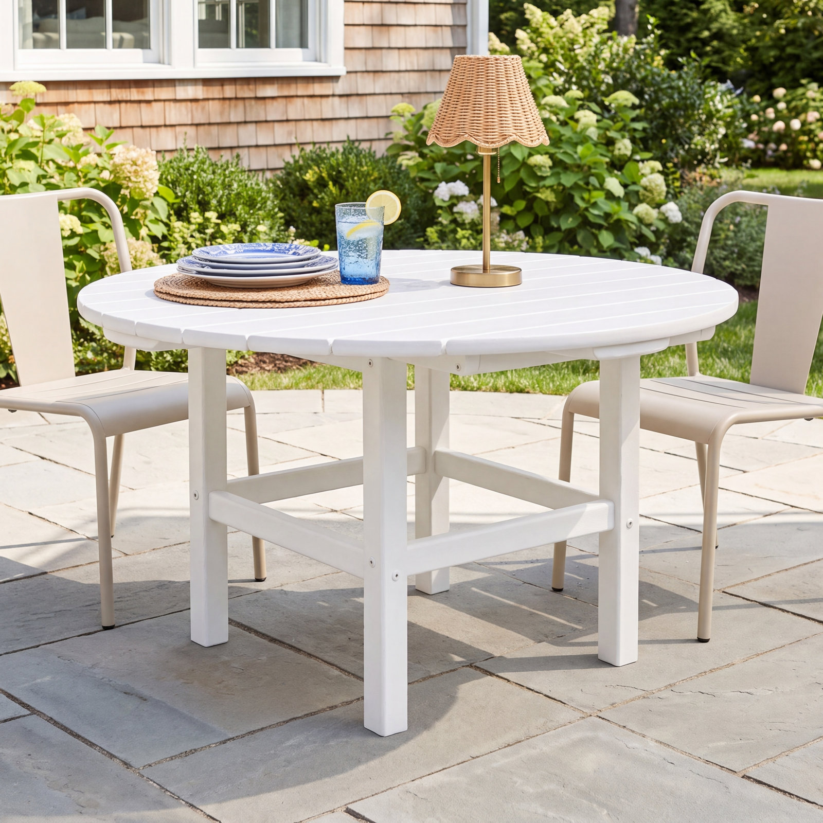 POLYWOOD® Tables 37" Patio Table, White
