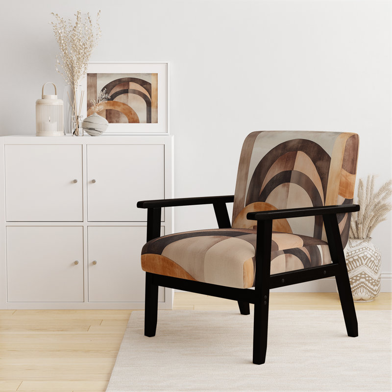 Chaise d'appoint Abstract Shapes, Black Square Arms