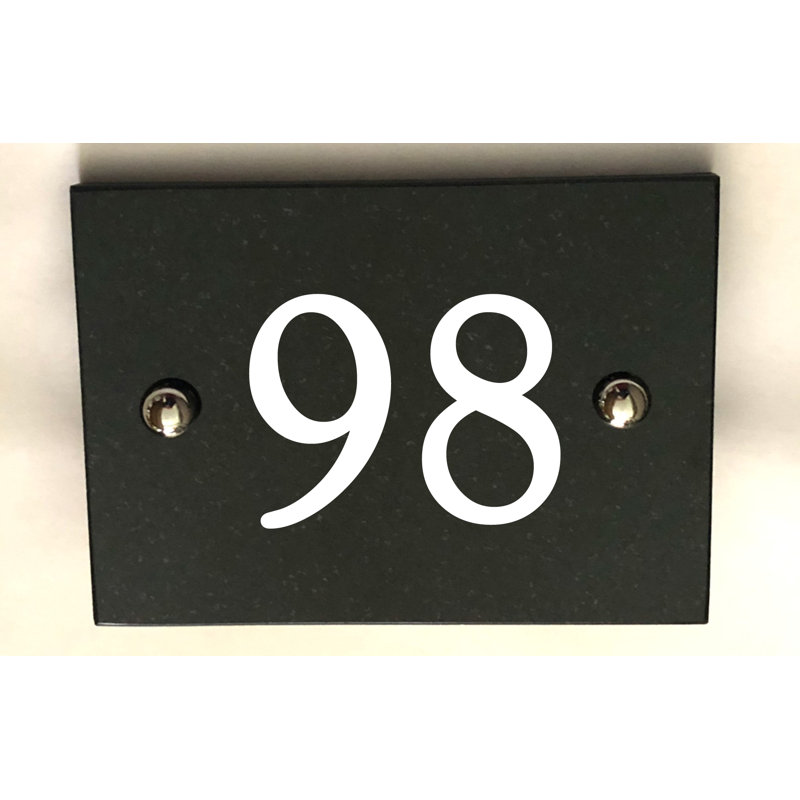 Brumby 10cm H Reflective Stone House Number, 98
