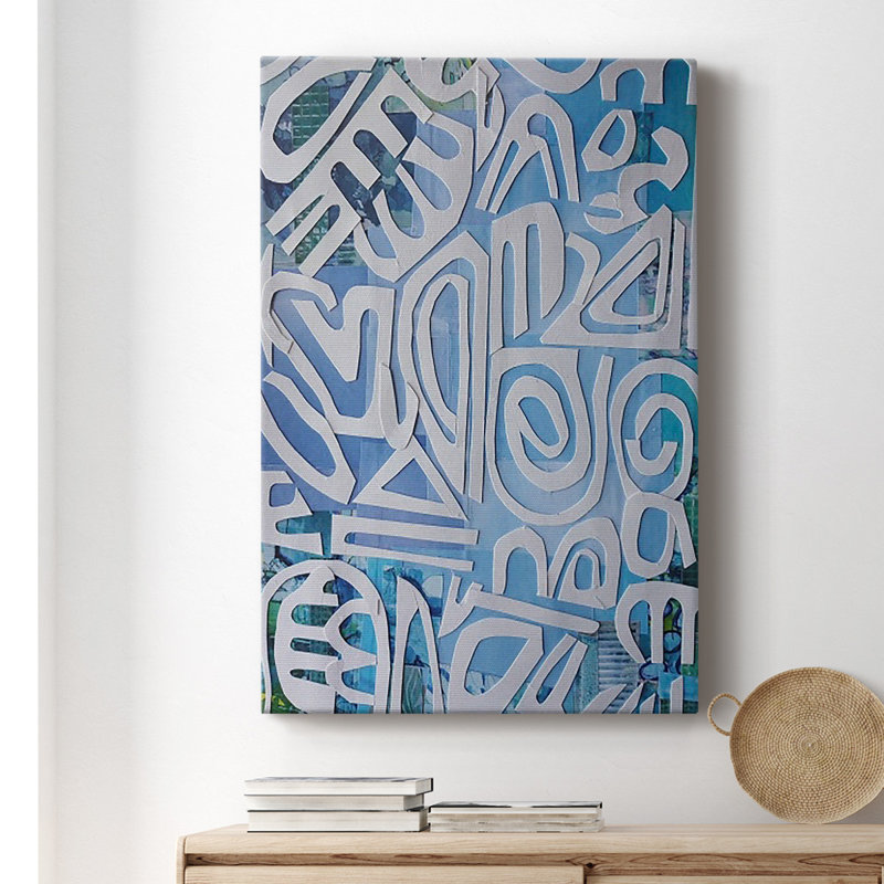 Santorini - reproduction sur toile tendue, H 48 po x l 32 po x P 1 po