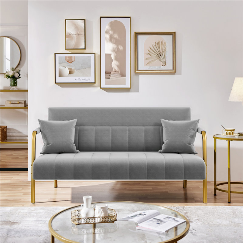 Color Upholstered Armchair, Light Grey