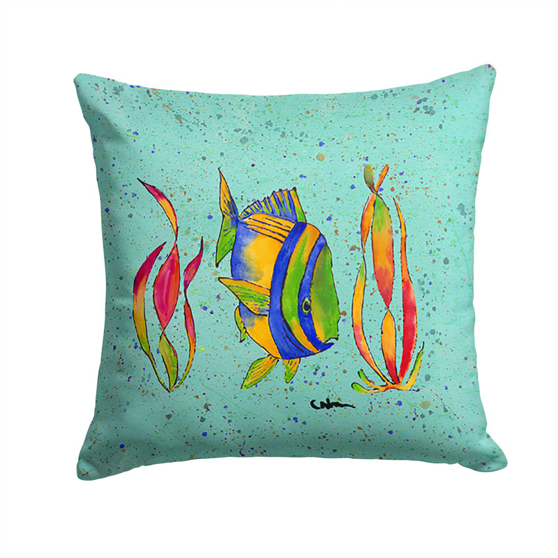 Coussin rectangulaire en poissons tropical