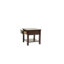 Table d'appoint carrée moderne avec tiroir et tablette ouverte, en bois d'hévéa, fini espresso ou noir antique